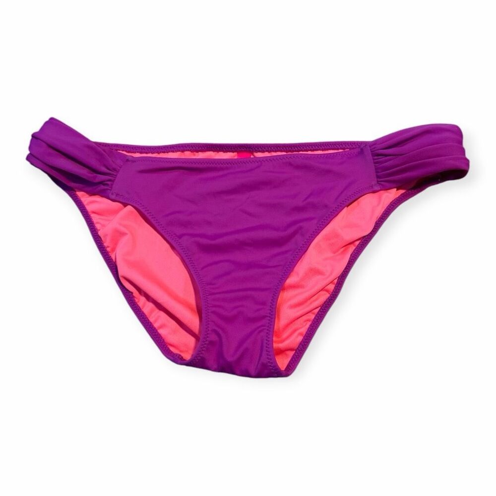 VICTORIA’S SECRET Women’s Purple Ruched Side Bikini Bottoms Size Medium